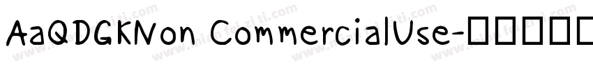 AaQDGKNon CommercialUse字体转换